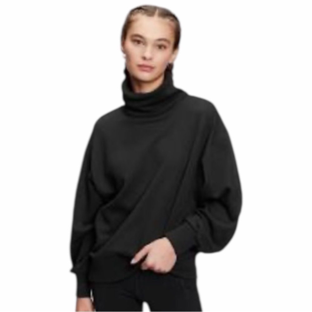 Gap Vintage Soft Turtleneck Sweatshirt Black Women's XL Tall
